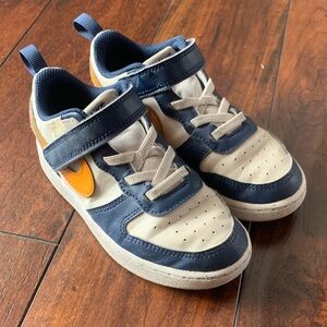 Nike Kids Navy, White & Orange Low-Top Sneakers